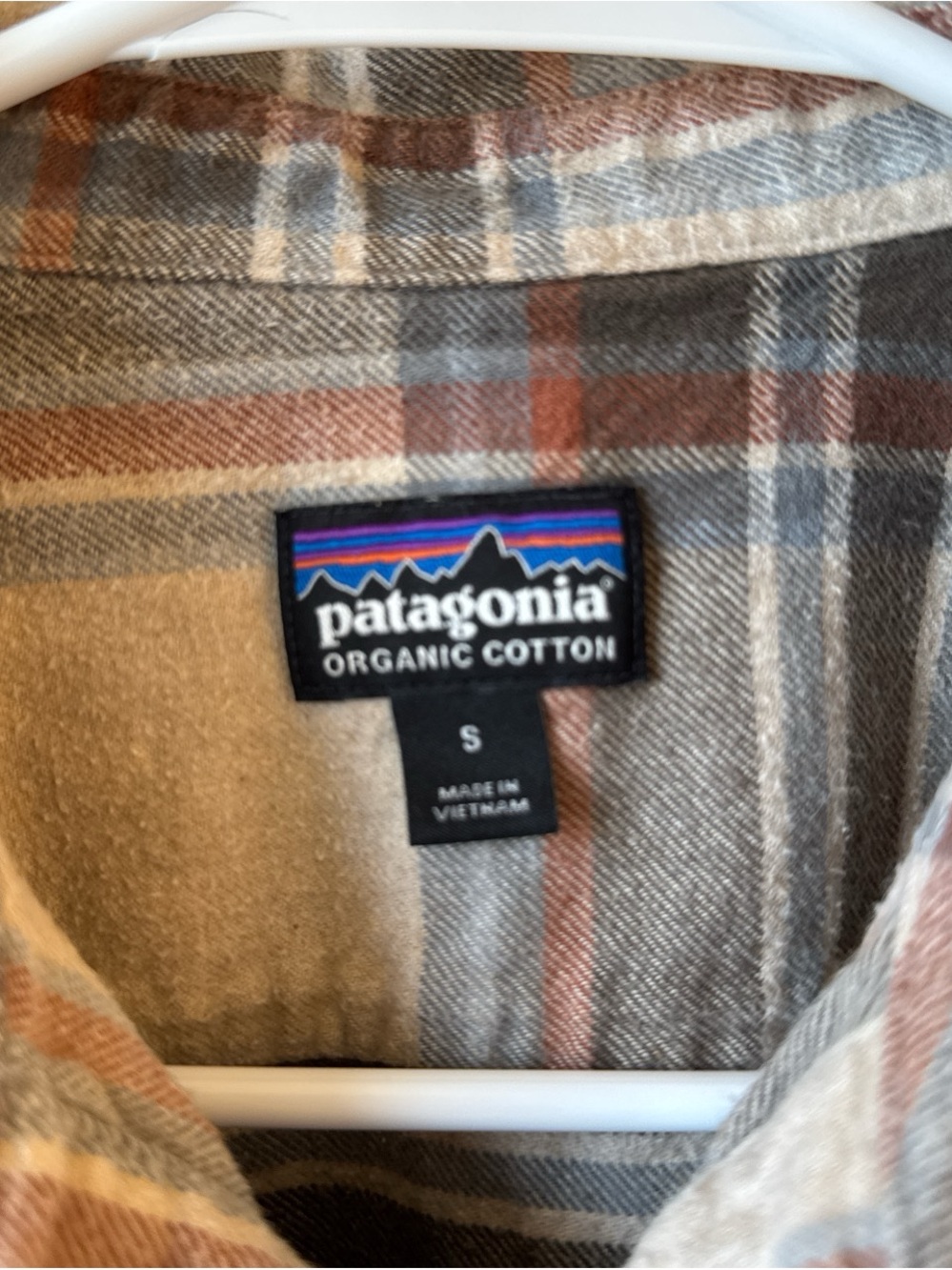 Patagonia Plaid Button-Down Shirt in Beige, Gray, Rust